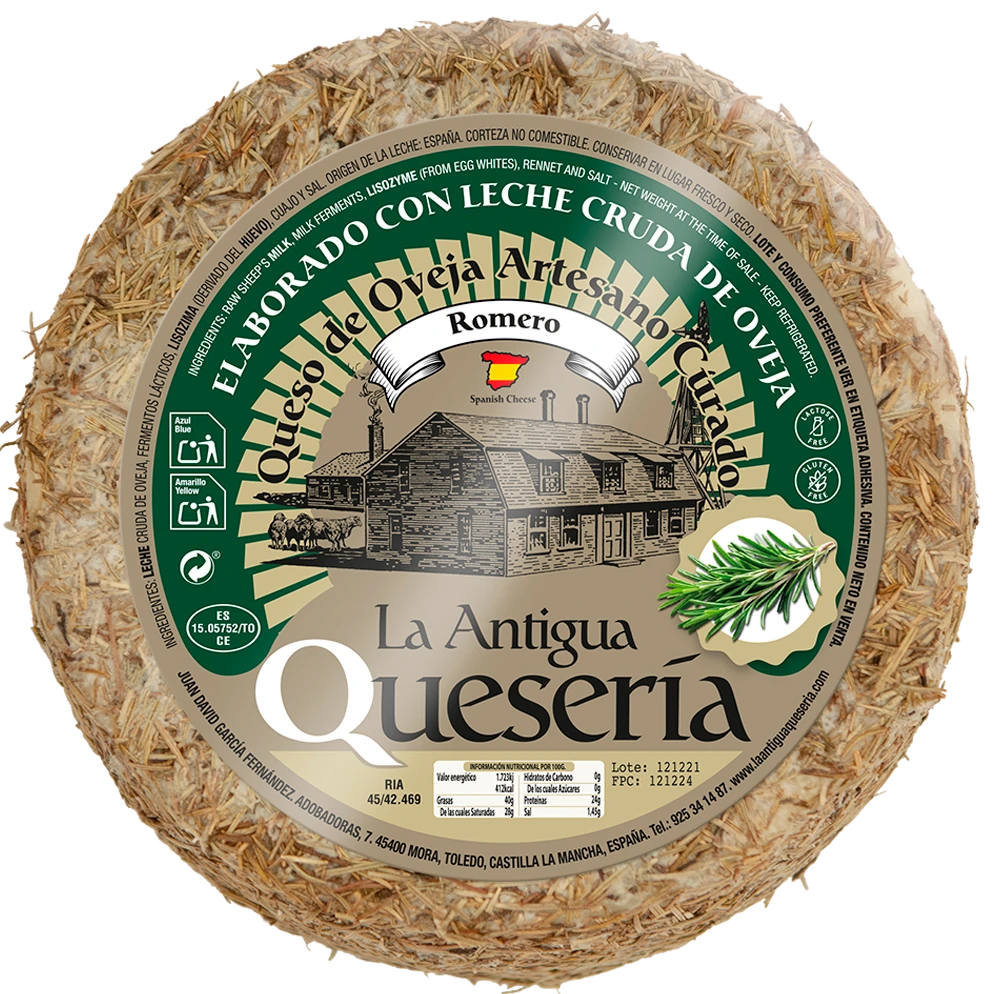 Queso Artesano Curado Con Romero y Manteca de Cerdo Ibérico